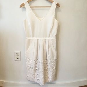 J Crew White Eyelet Delaney Dress Sz 2/4